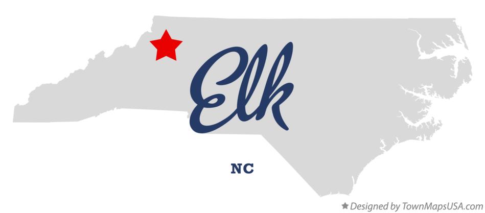 Map of Elk North Carolina NC