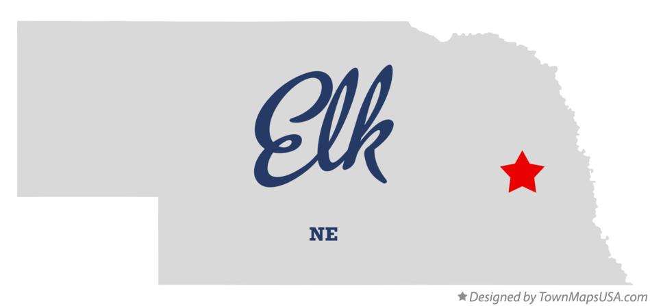 Map of Elk Nebraska NE