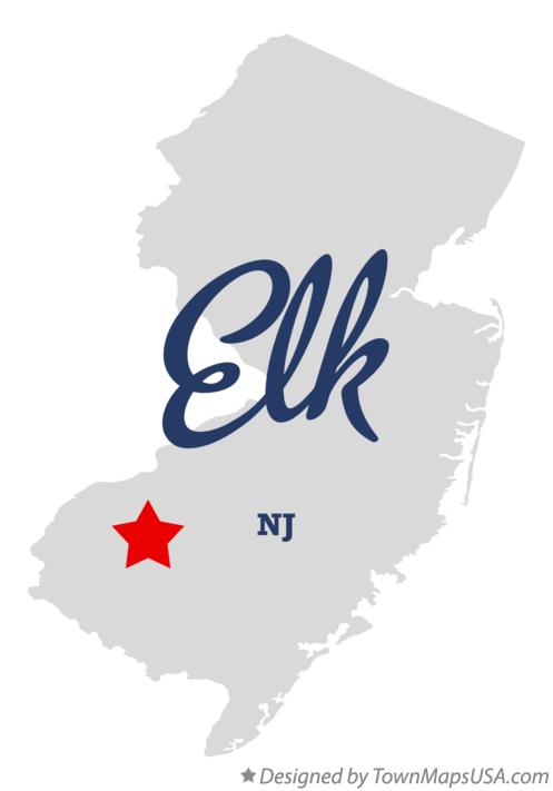 Map of Elk New Jersey NJ