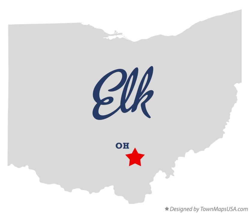 Map of Elk Ohio OH