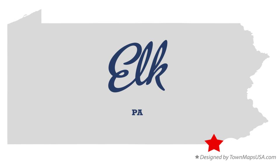 Map of Elk Pennsylvania PA