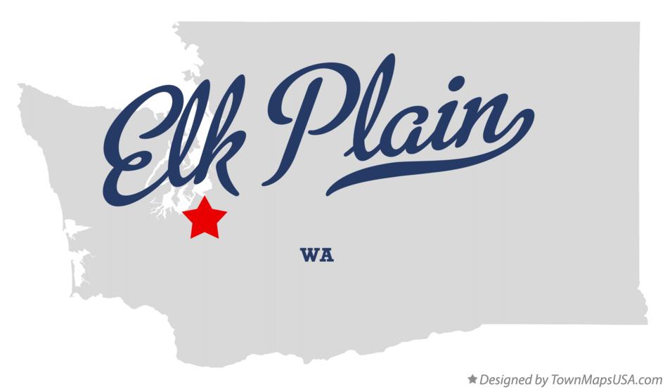 Map of Elk Plain Washington WA