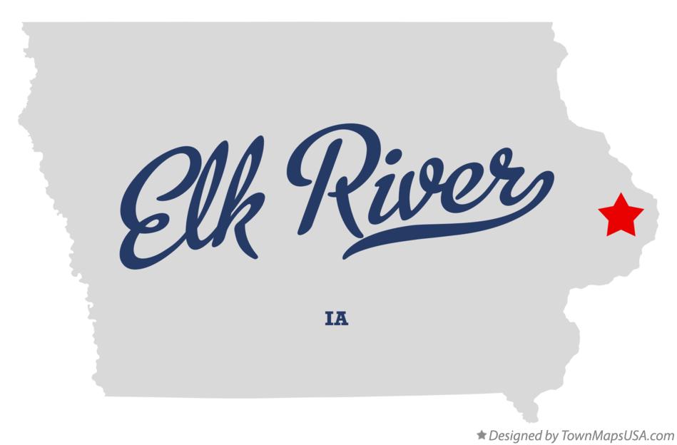 Map of Elk River Iowa IA