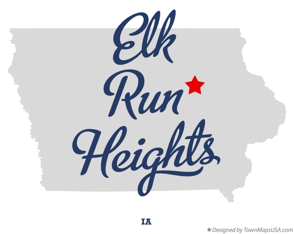 Map of Elk Run Heights Iowa IA