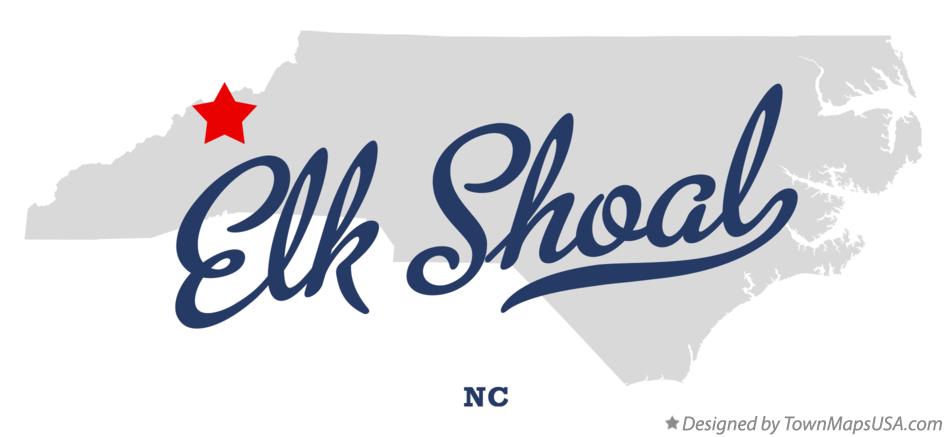 Map of Elk Shoal North Carolina NC