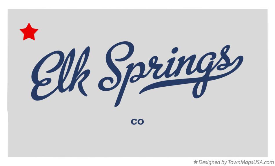 Map of Elk Springs Colorado CO