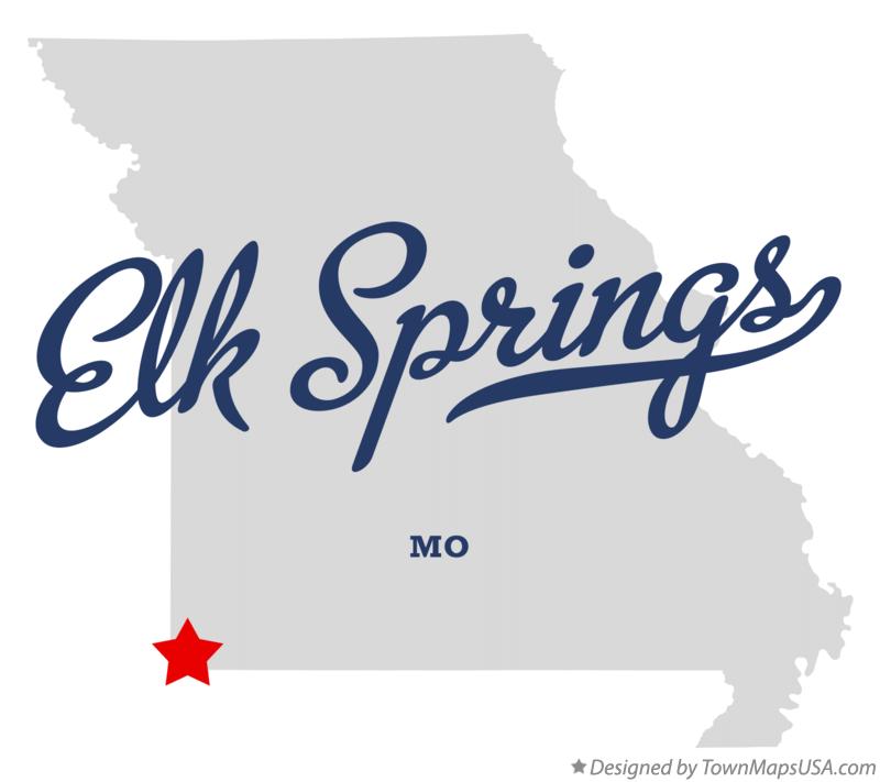 Map of Elk Springs Missouri MO