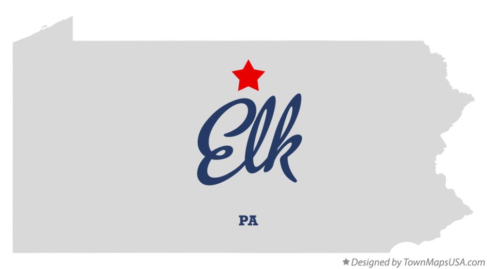 Map of Elk Pennsylvania PA