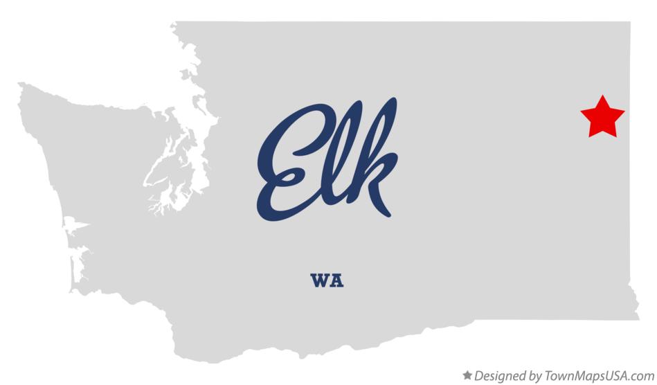 Map of Elk Washington WA