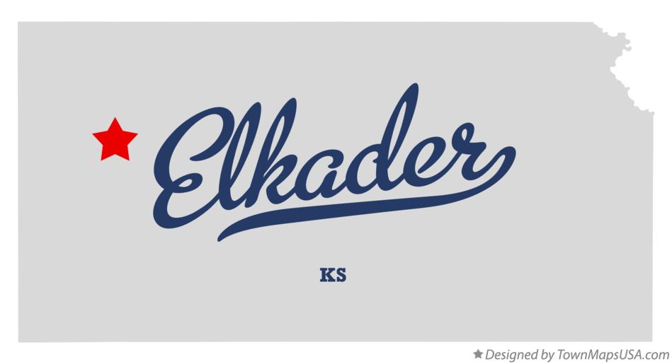 Map of Elkader Kansas KS