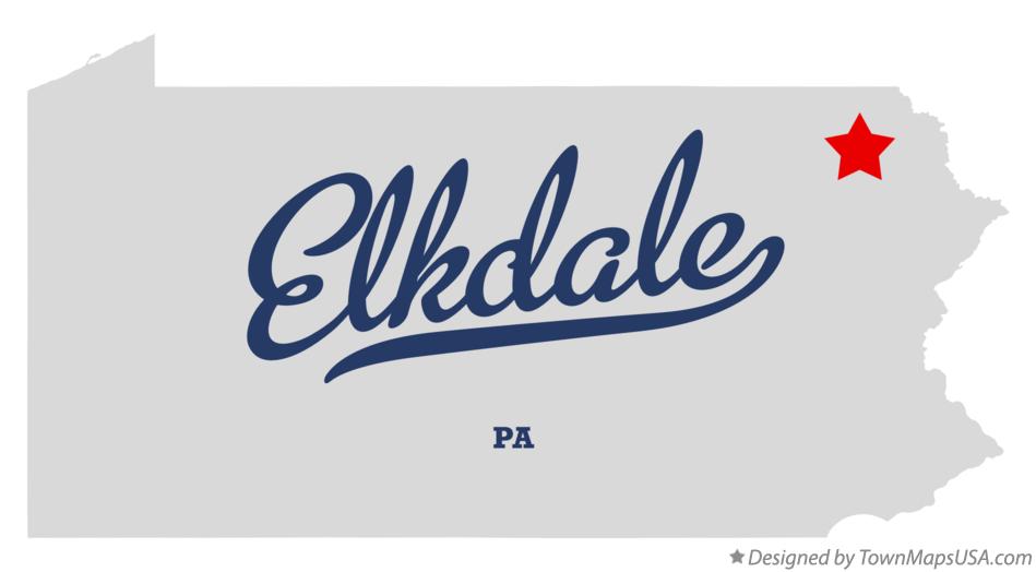 Map of Elkdale Pennsylvania PA
