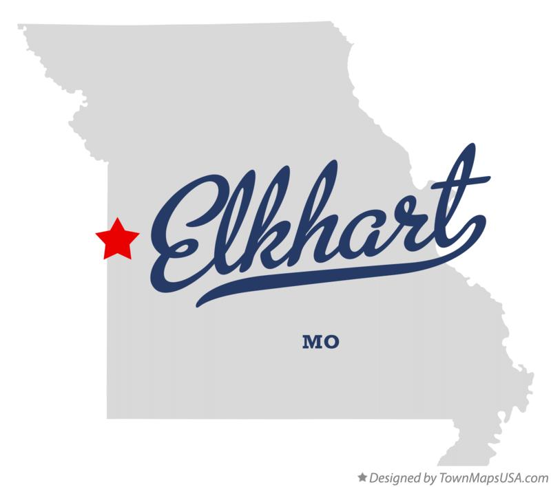 Map of Elkhart Missouri MO