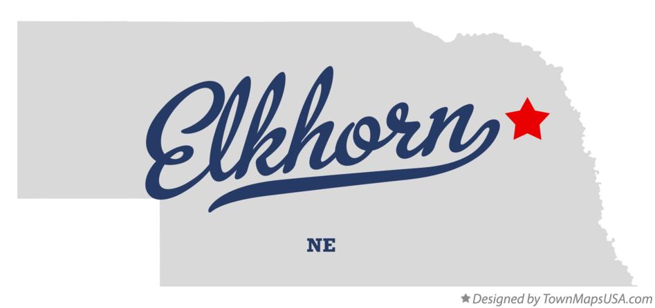 Map of Elkhorn Nebraska NE