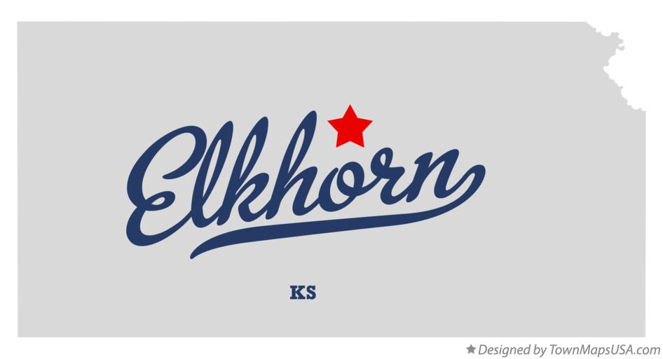 Map of Elkhorn Kansas KS