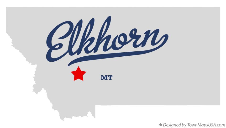 Map of Elkhorn Montana MT