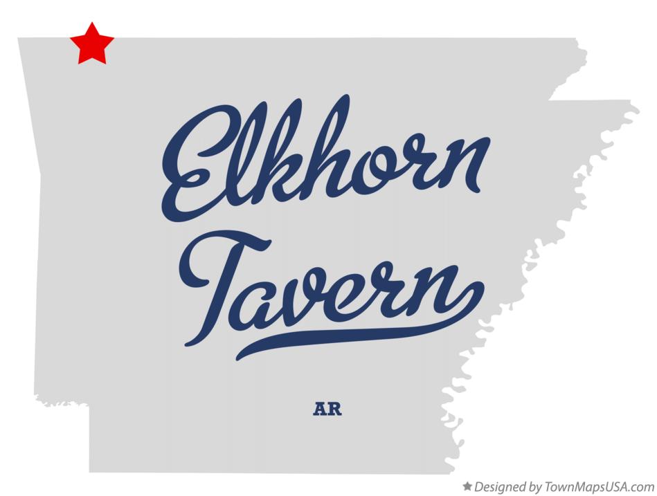 Map of Elkhorn Tavern Arkansas AR