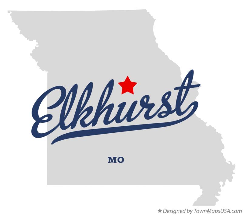 Map of Elkhurst Missouri MO