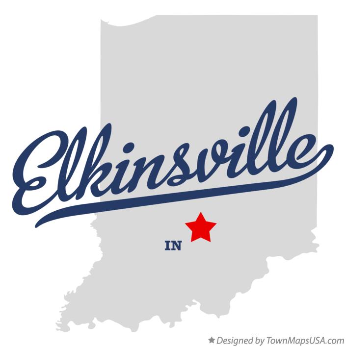 Map of Elkinsville Indiana IN