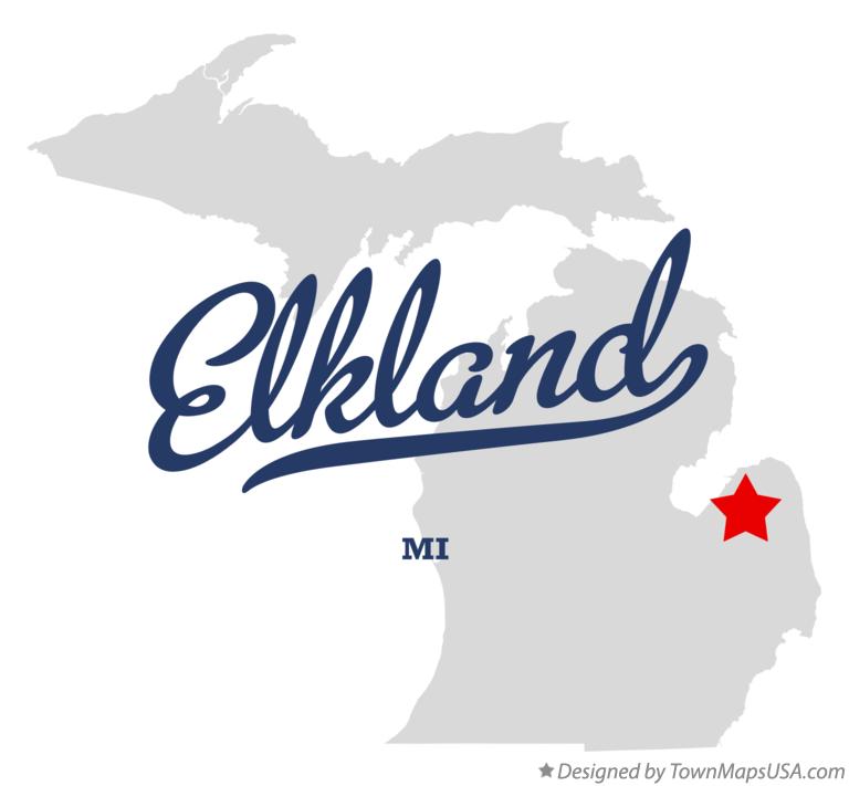 Map of Elkland Michigan MI