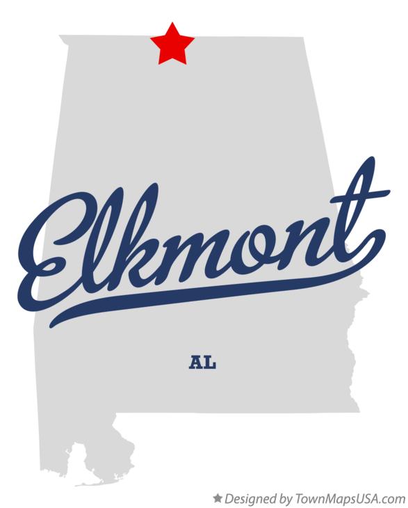 Map of Elkmont Alabama AL