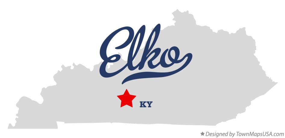 Map of Elko Kentucky KY