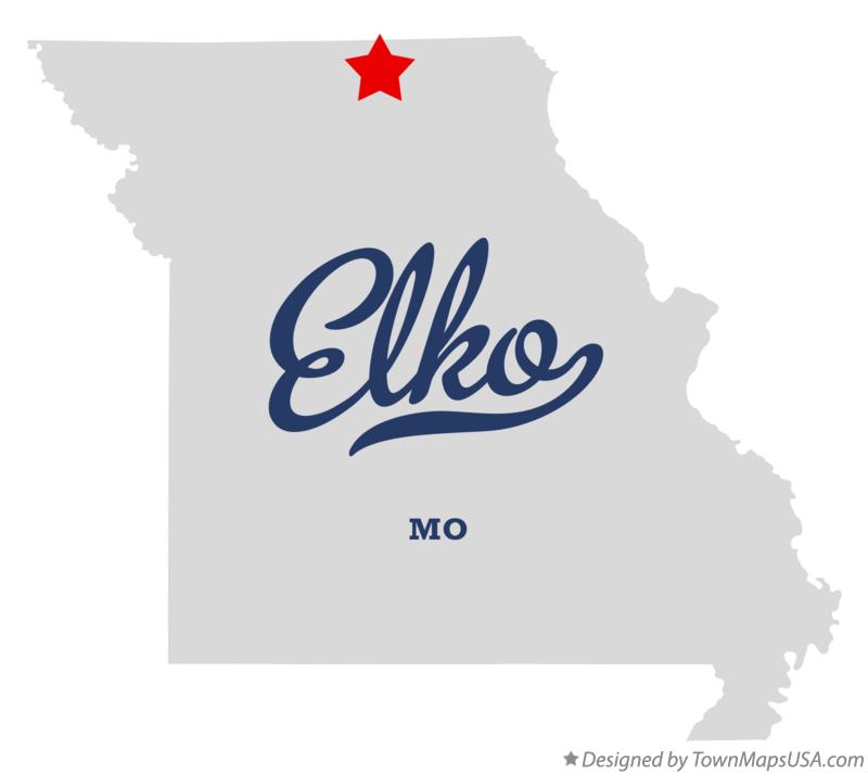 Map of Elko Missouri MO