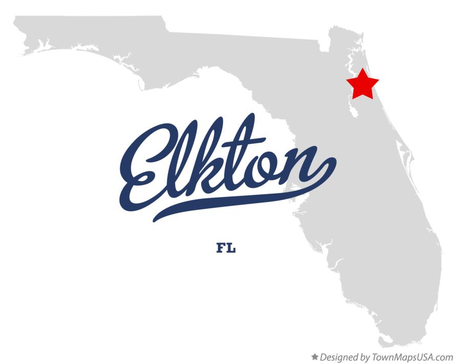 Map of Elkton Florida FL