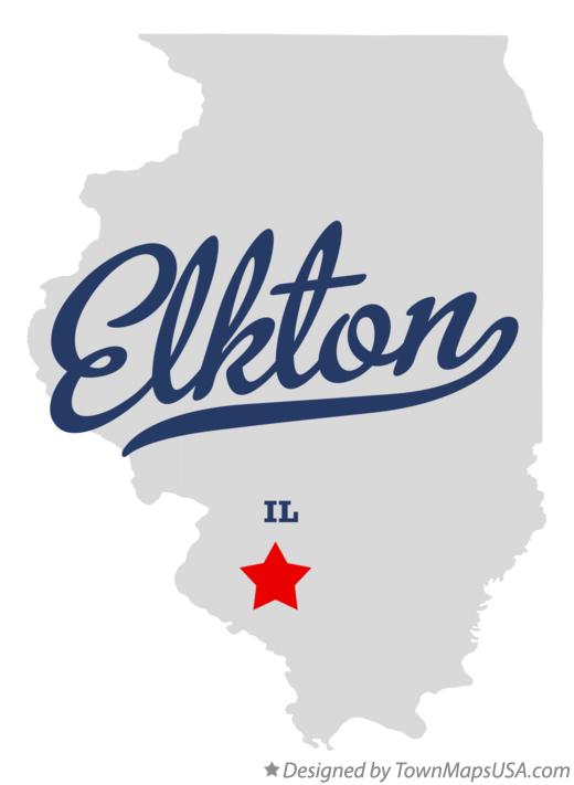 Map of Elkton Illinois IL