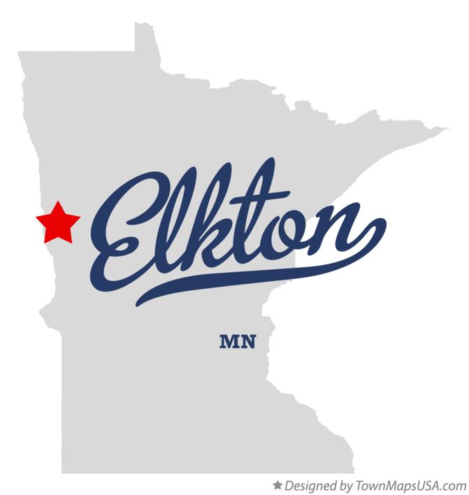 Map of Elkton Minnesota MN