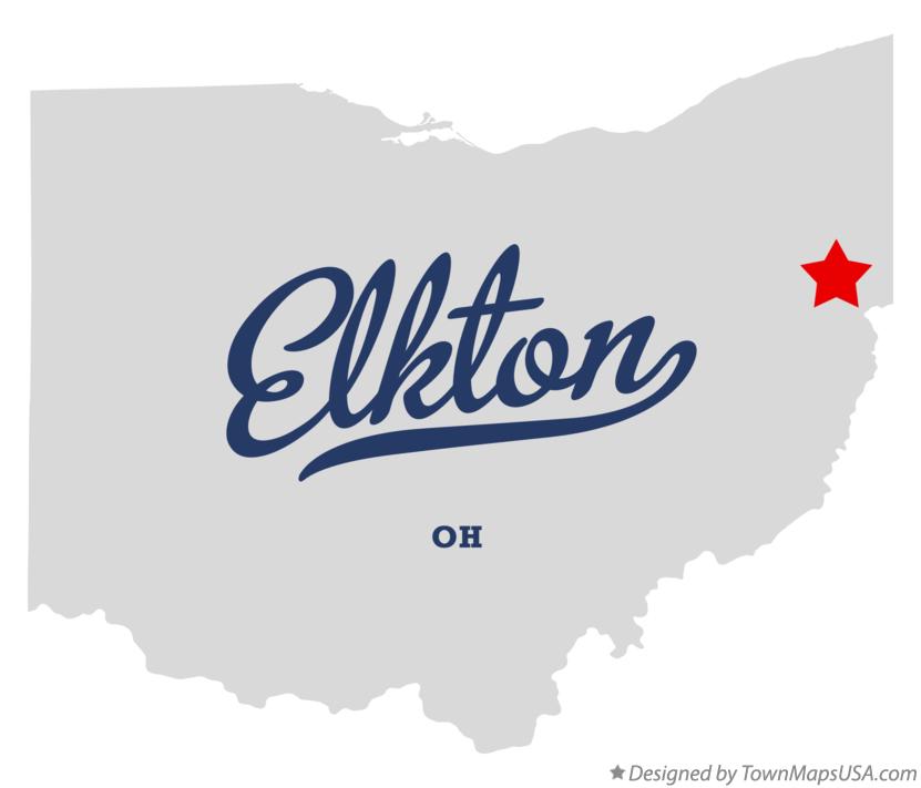 Map of Elkton Ohio OH