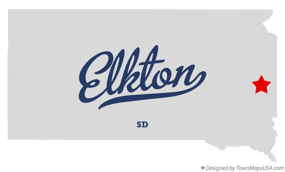 Map of Elkton South Dakota SD