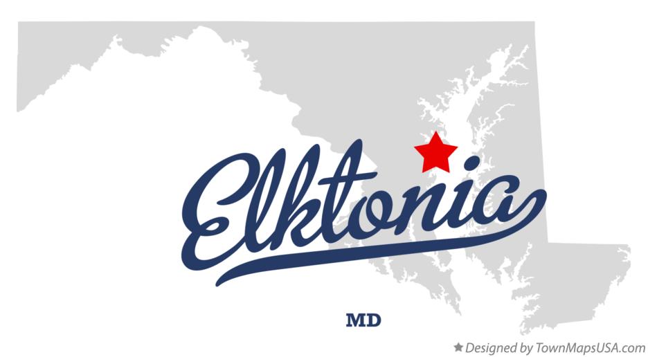 Map of Elktonia Maryland MD