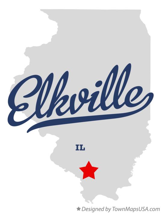 Map of Elkville Illinois IL