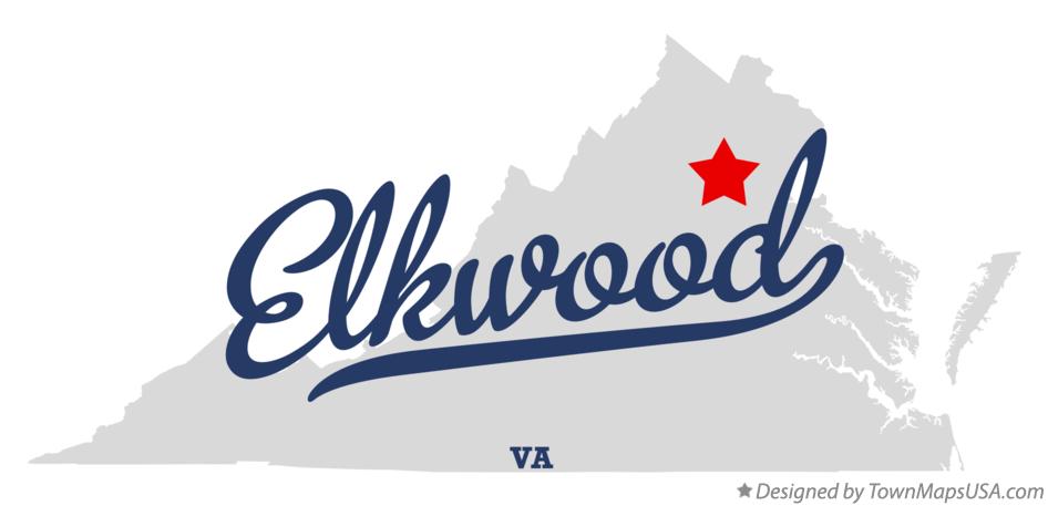 Map of Elkwood Virginia VA
