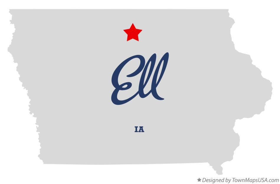 Map of Ell Iowa IA