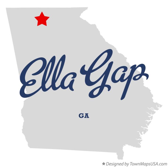Map of Ella Gap Georgia GA