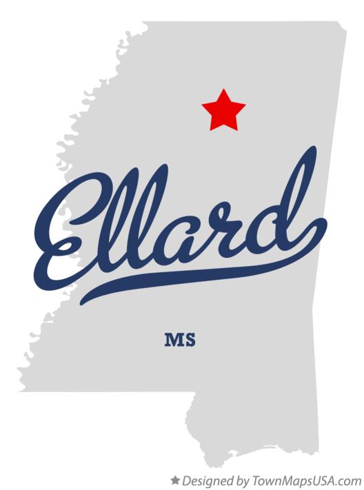 Map of Ellard Mississippi MS