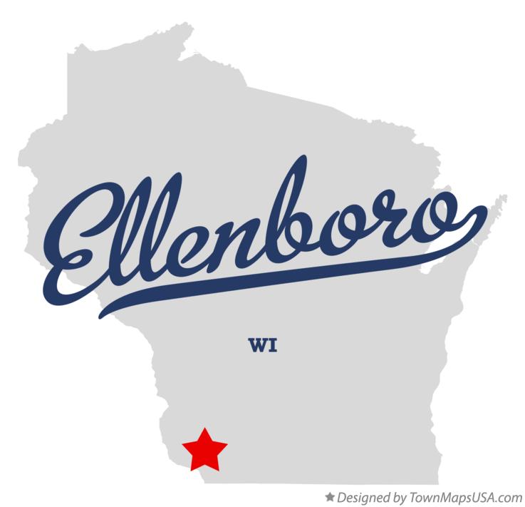 Map of Ellenboro Wisconsin WI