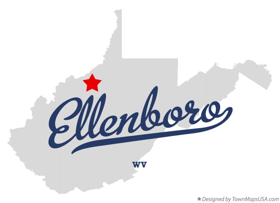 Map of Ellenboro West Virginia WV