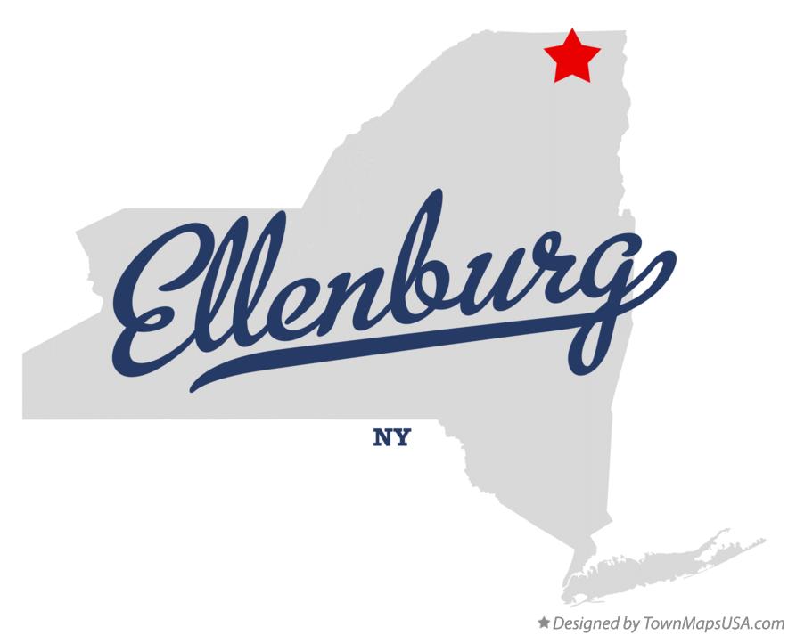 Map of Ellenburg New York NY