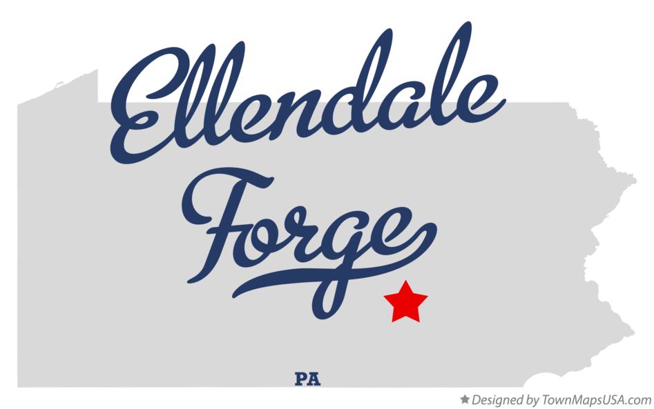 Map of Ellendale Forge Pennsylvania PA