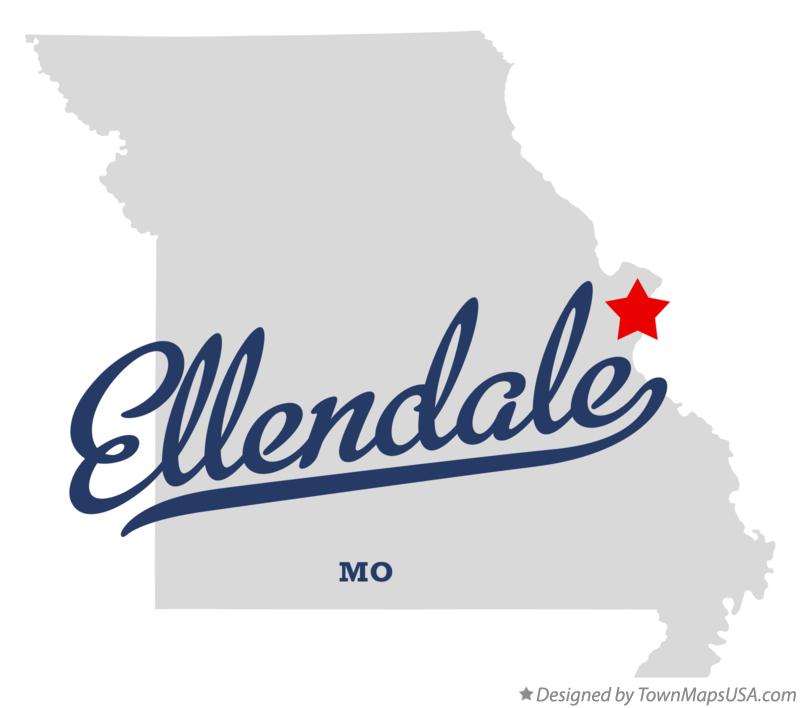 Map of Ellendale Missouri MO
