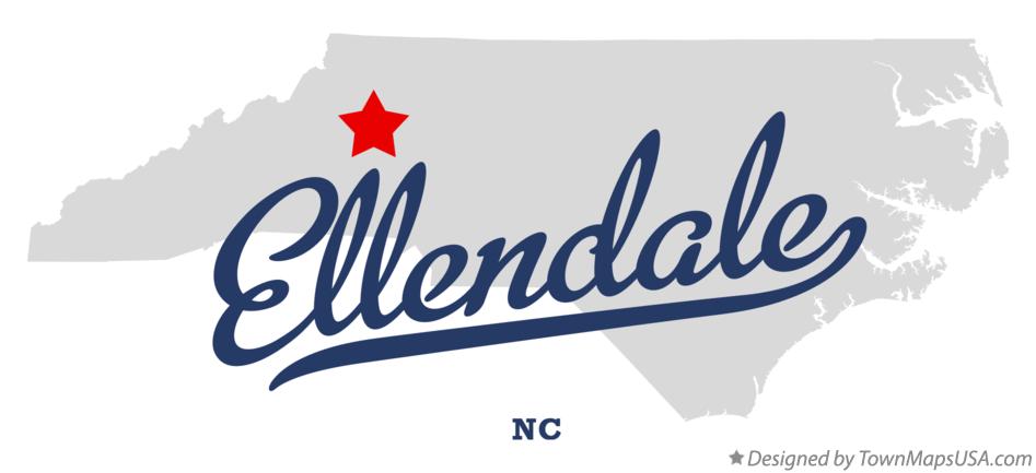 Map of Ellendale North Carolina NC