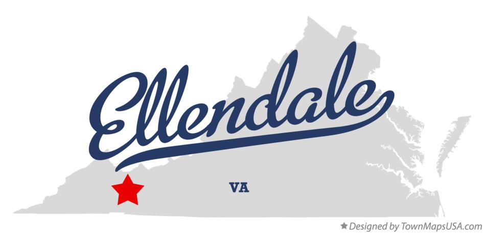 Map of Ellendale Virginia VA