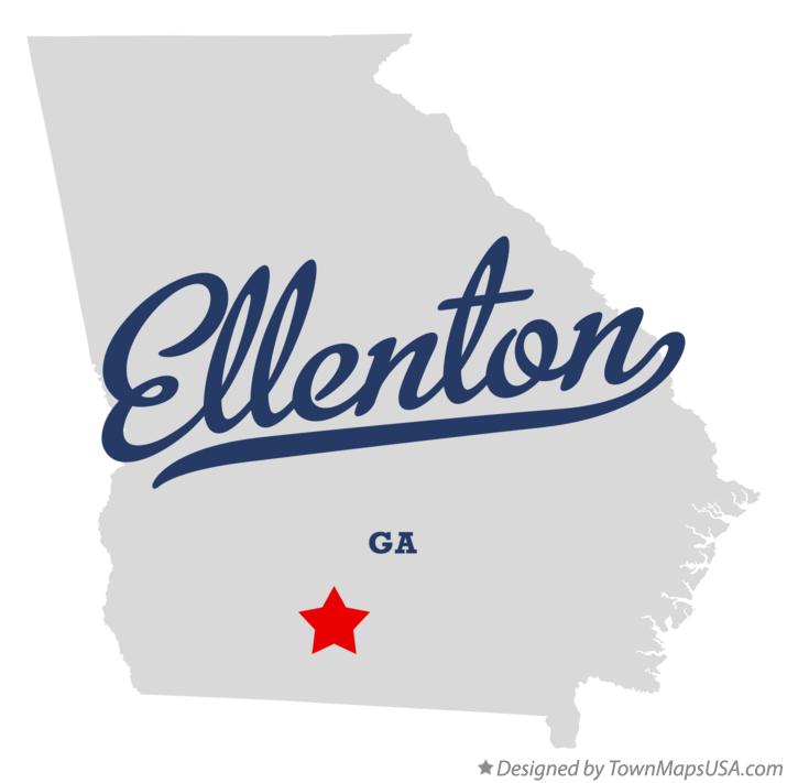 Map of Ellenton Georgia GA