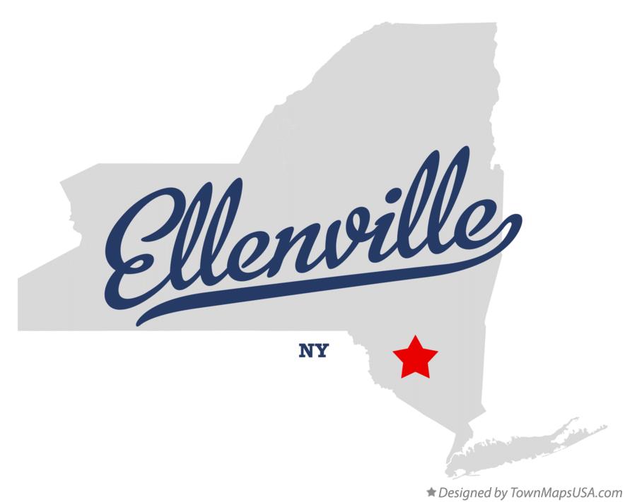 Map of Ellenville New York NY