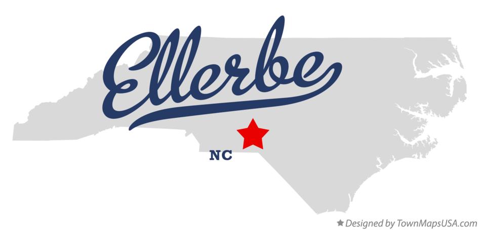 Map of Ellerbe North Carolina NC