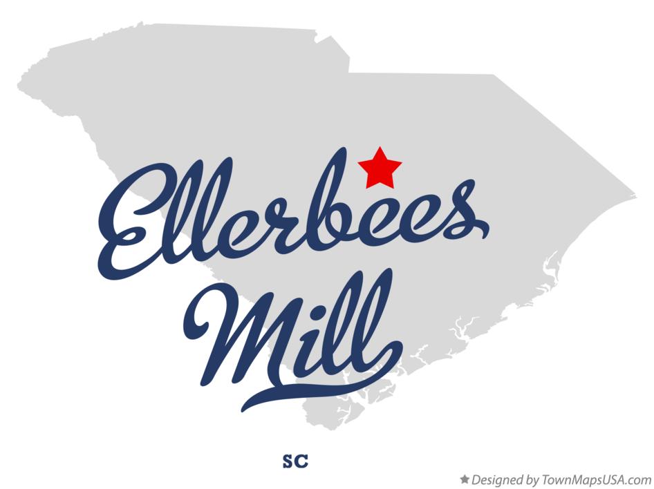Map of Ellerbees Mill South Carolina SC