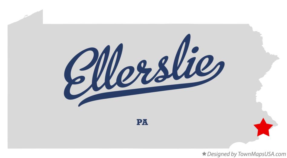 Map of Ellerslie Pennsylvania PA