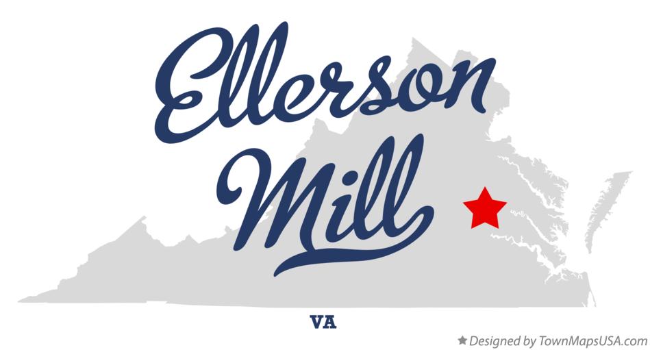 Map of Ellerson Mill Virginia VA